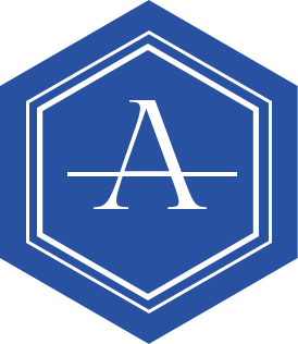 Alexander Logo Initials with Hexagon