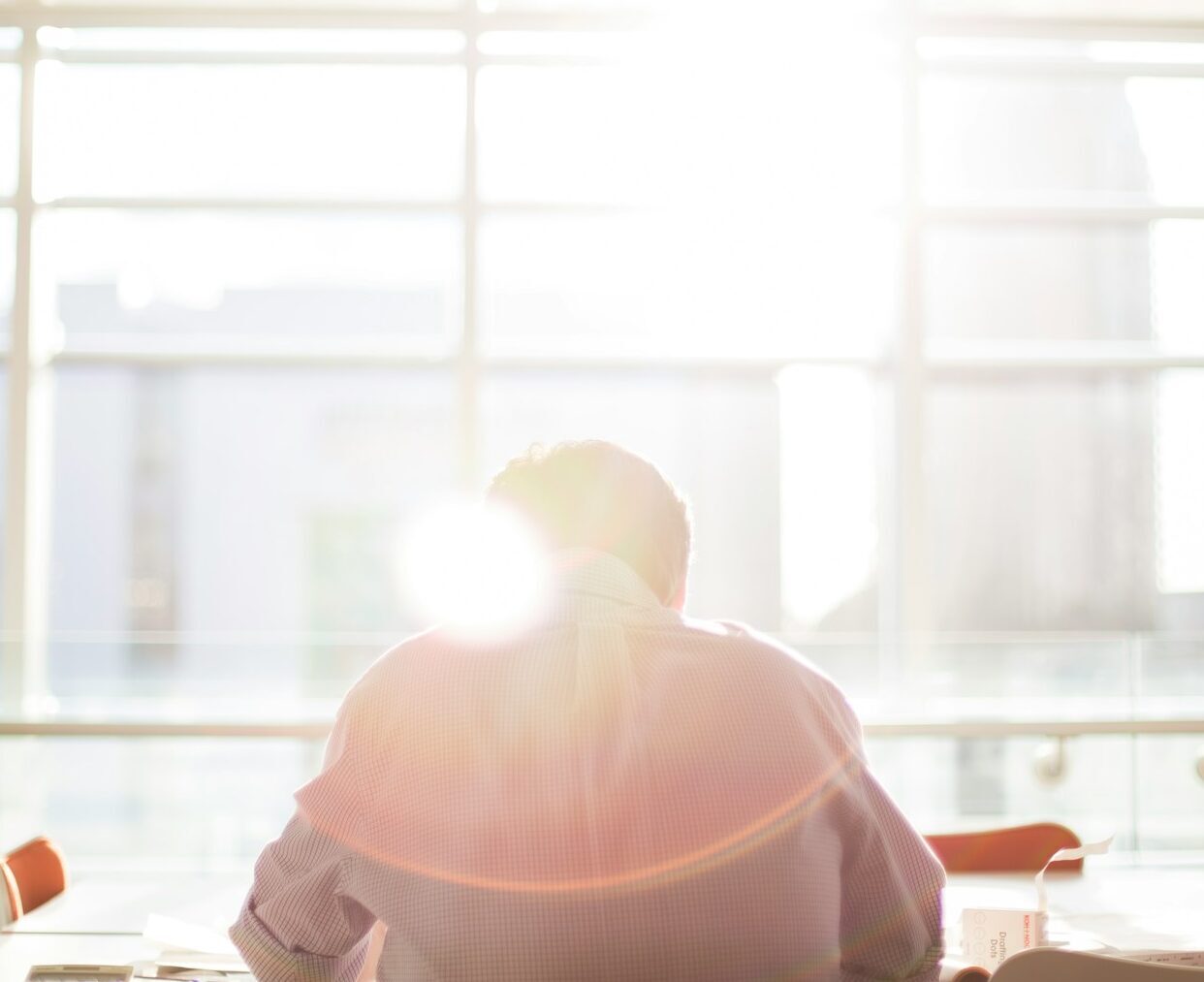 silhouette of lawyer working